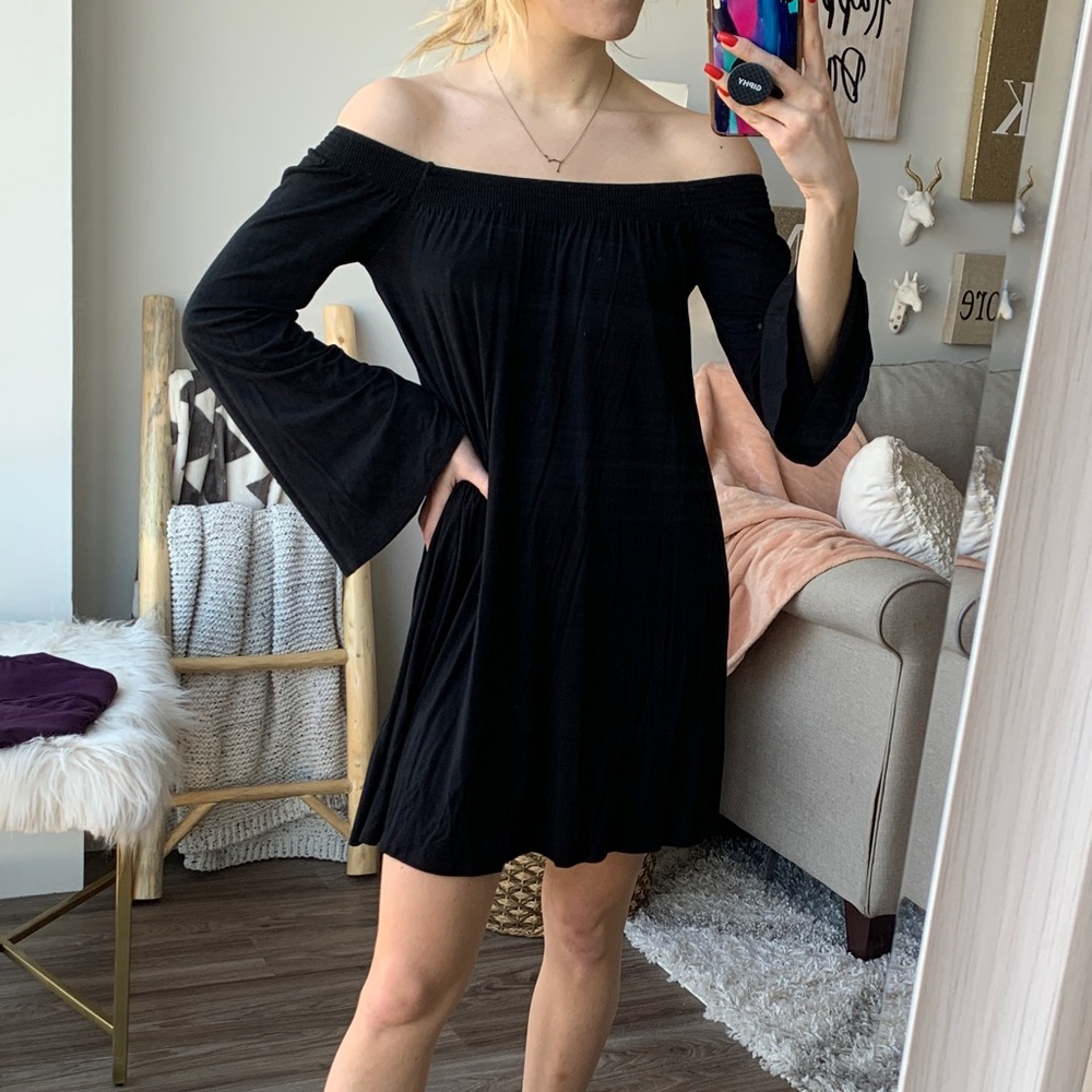 Black Off the Shoulder Dress